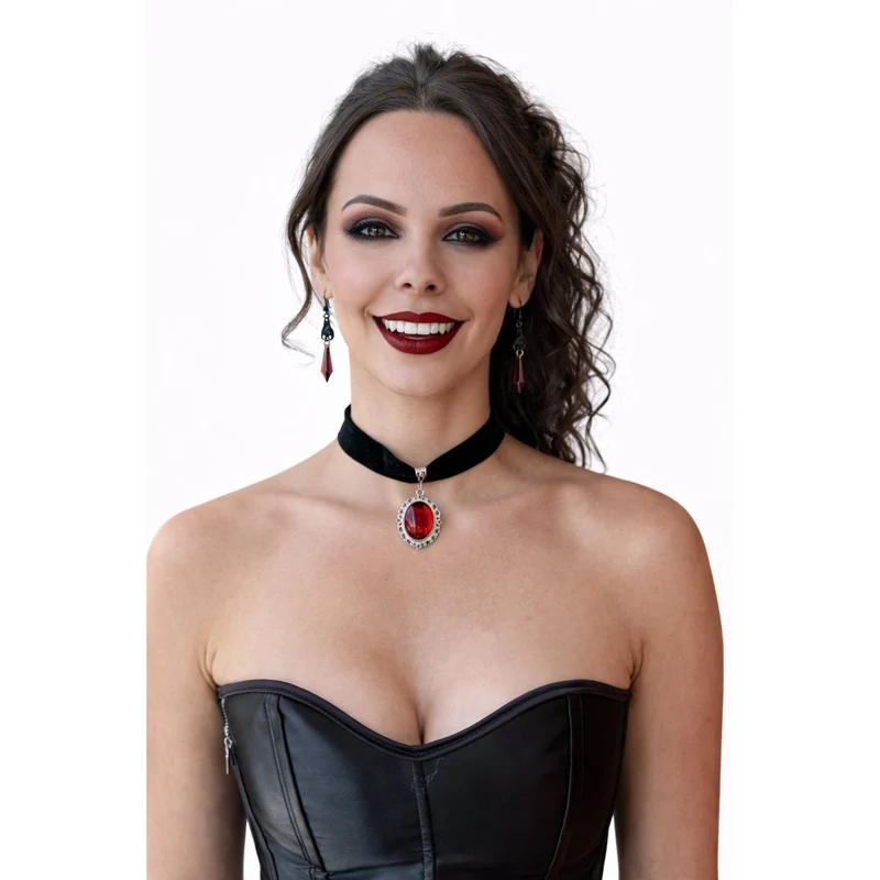 Red Vampire Earrings for Adults