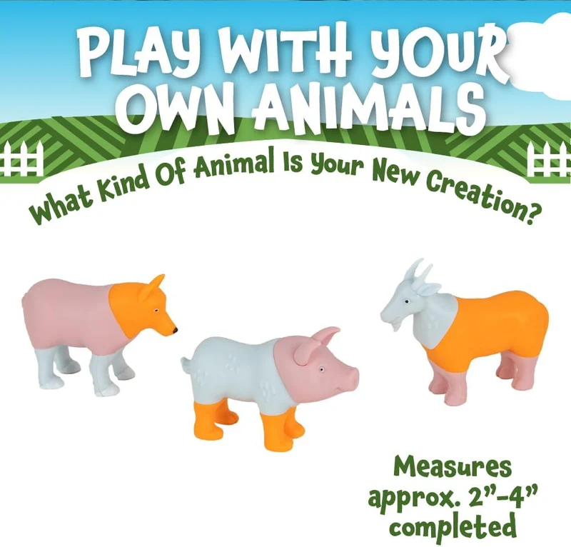 Popular Playthings Magnetic Farm Animal Toy Set 7-Piece with Playmat