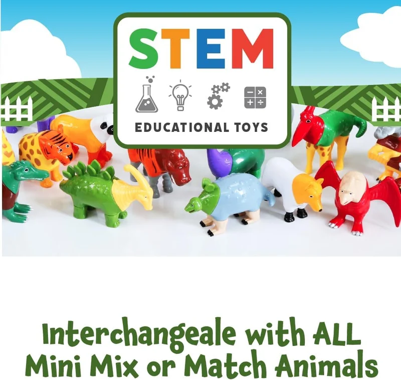 Popular Playthings Magnetic Farm Animal Toy Set 7-Piece with Playmat