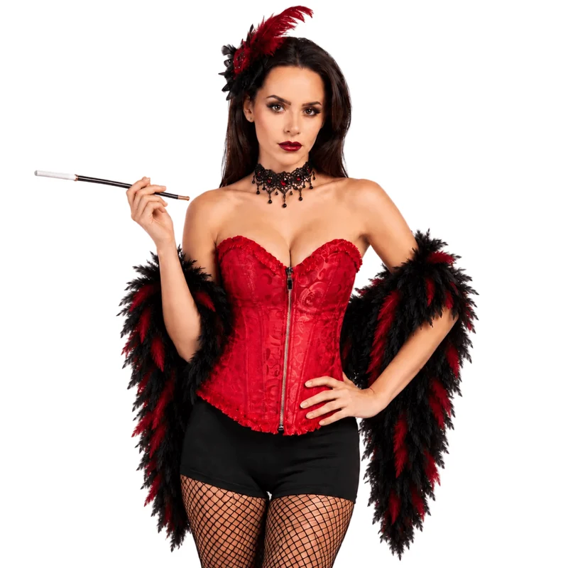 Red Printed Deluxe Corset for Adults