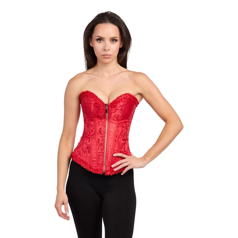 Red Printed Deluxe Corset for Adults