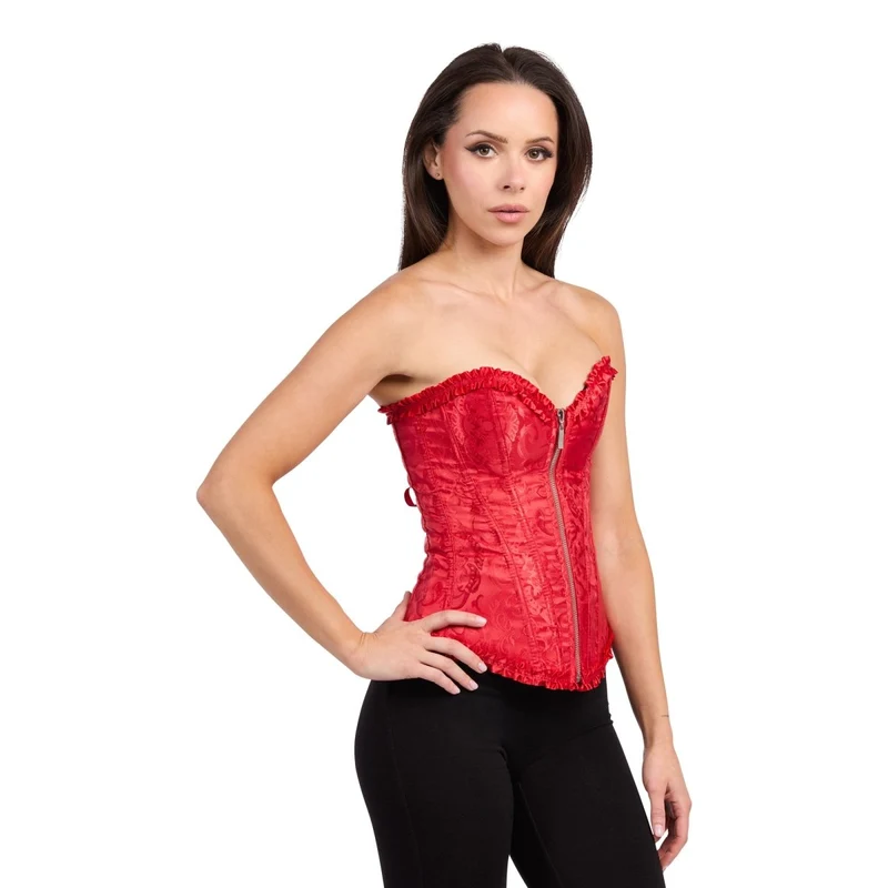 Red Printed Deluxe Corset for Adults