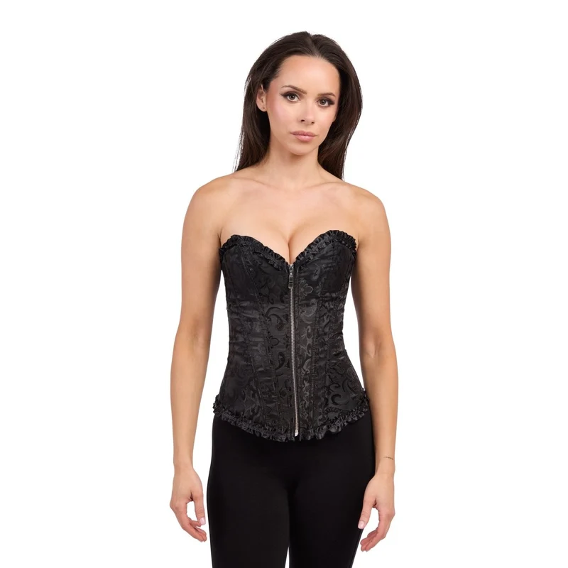 Black Printed Deluxe Corset for Adults