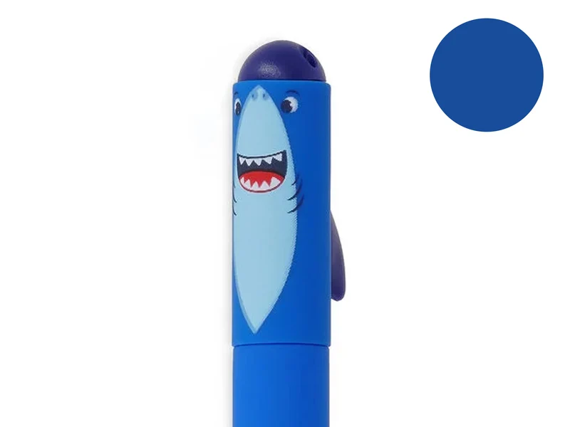 Stylo à encre gel bleue effaçable - Requin