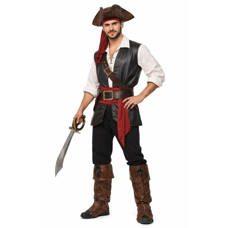Brown Pirate Boot Covers for Adults