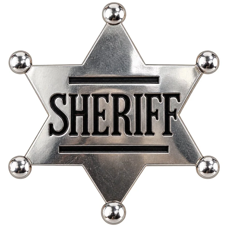 Plastic Sheriff Badge, 1 Count