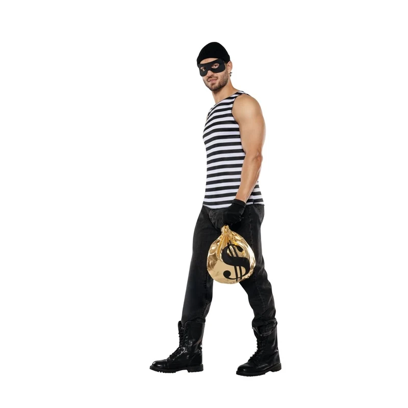 Burglar Costume for Adults, Tank Shirt