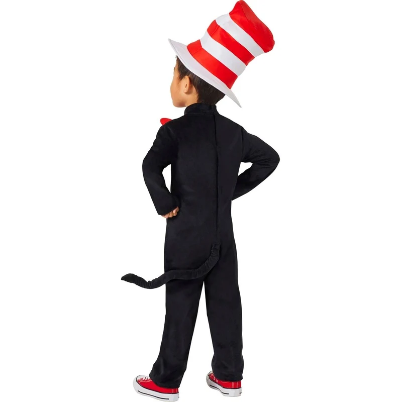 Dr. Seuss Cat in the Hat Costume for Toddlers, Jumpsuit and Hat