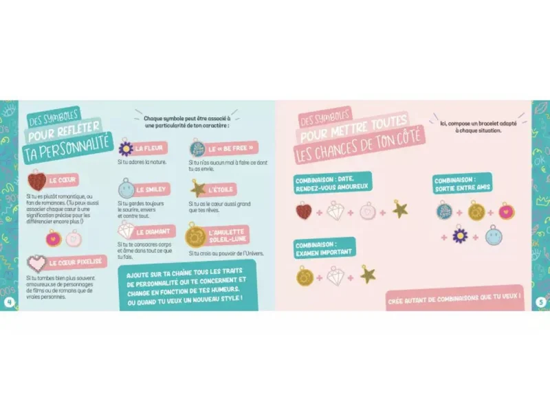 Mon bracelet à personnaliser – Chaîne dorée & 10 médaillons - Auzou