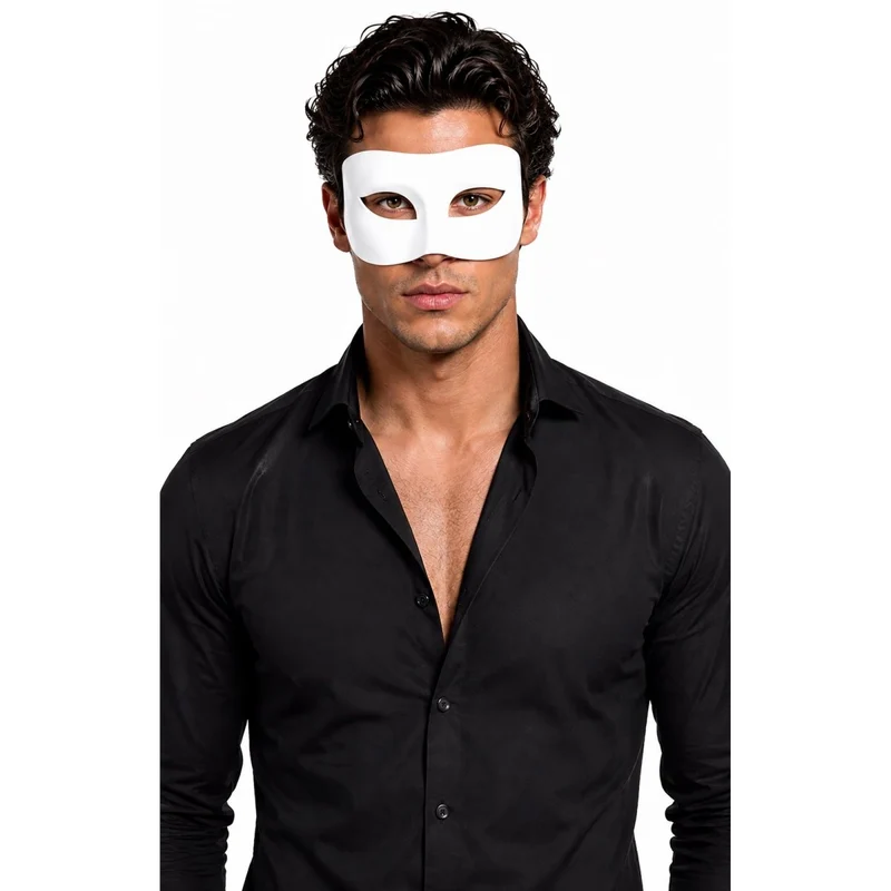 White Masquerade Mask for Adults