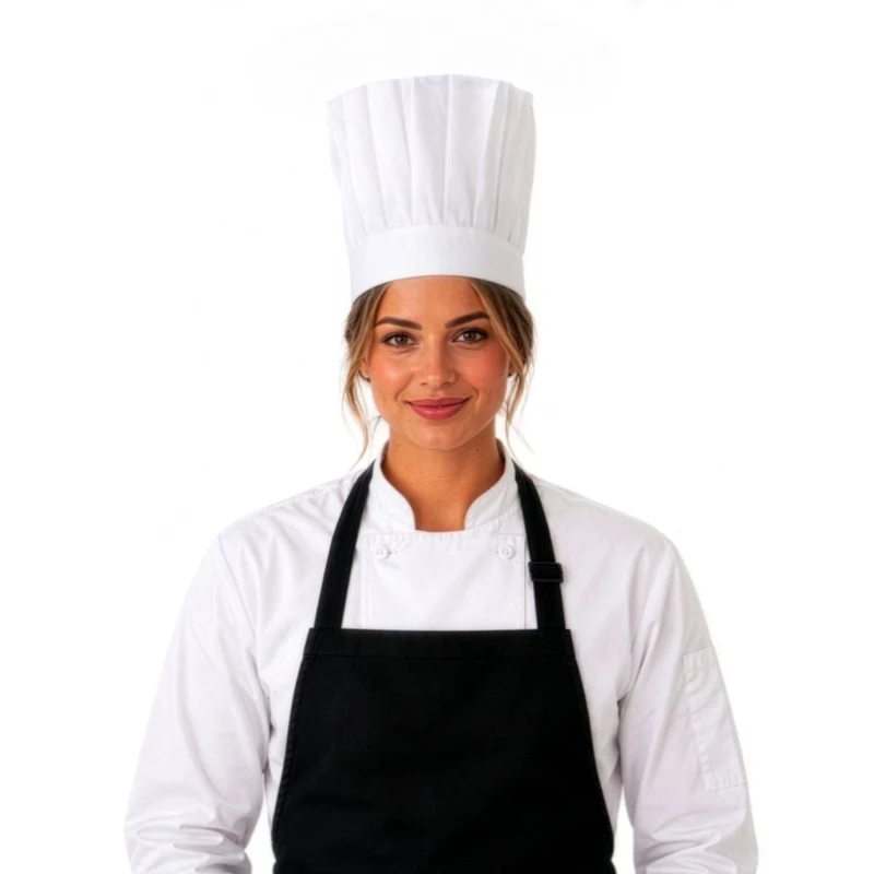 White Chef's Hat for Adults
