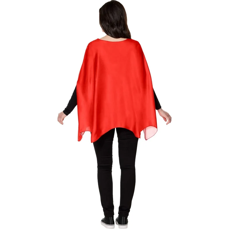 Pac-Man Blinky Red Ghost Poncho Costume for Adults