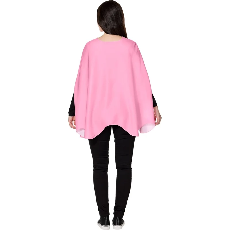 Pac-Man Pinky Pink Ghost Poncho Costume for Adults