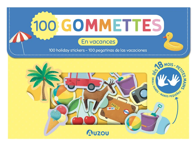 Pochette de 100 gommettes – En vacances - Auzou