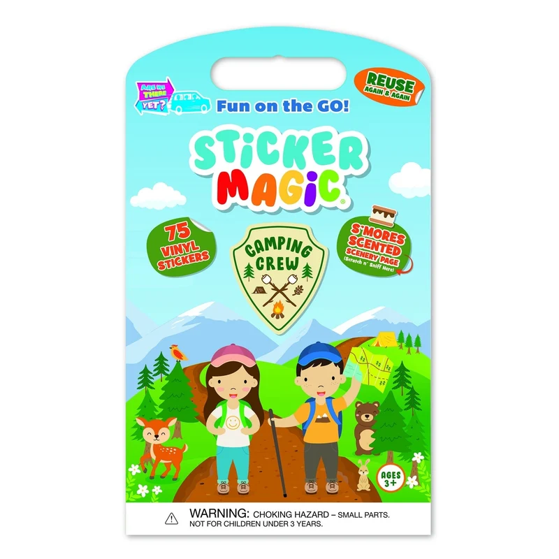 Scentco Sticker Magic Camping Crew Activity Book S'mores Scented