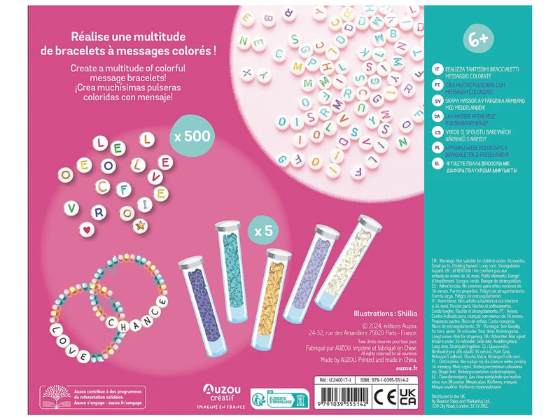 Mon coffret d’artiste – Mes bracelets à messages - Auzou