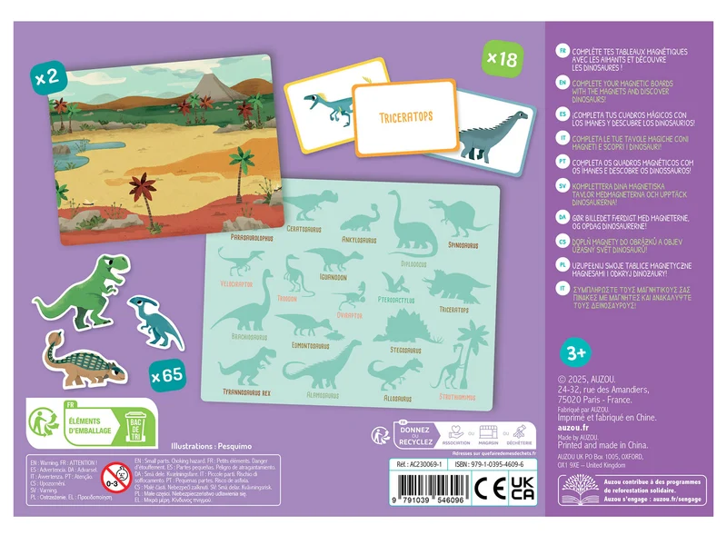 Mon petit coffret aimanté – Les dinosaures