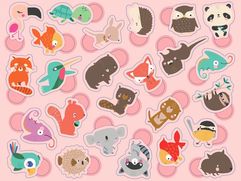 Boîte de gommettes métal – Les bébés animaux - Auzou