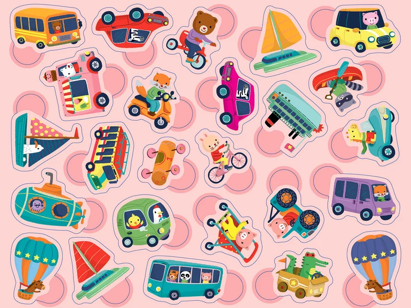 Boîte de gommettes métal – Les transports - Auzou
