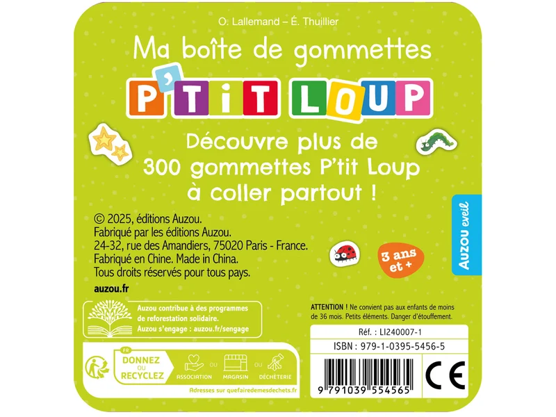 Ma boîte de gommettes P’tit Loup - Auzou