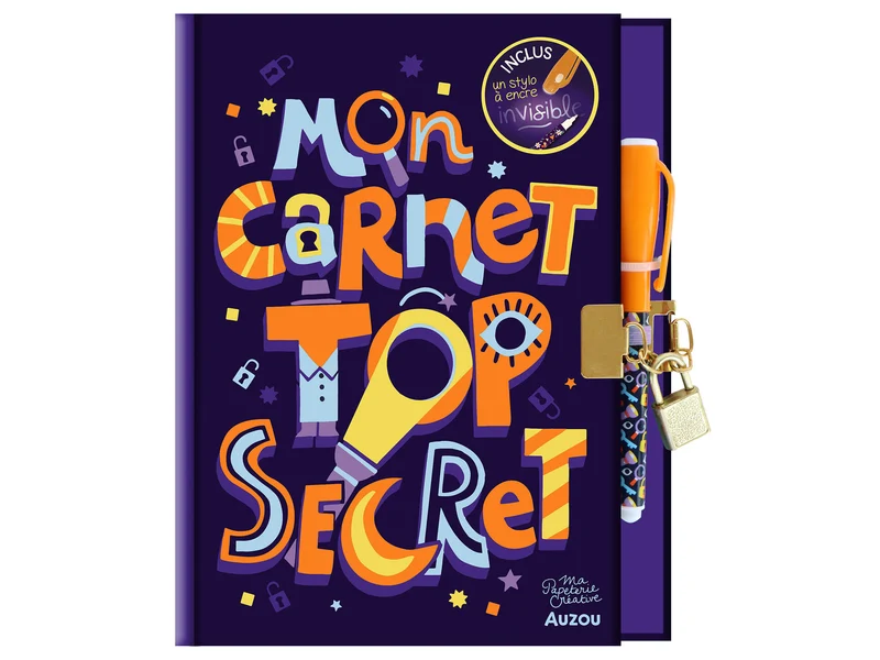 Ma papeterie créative – Mon carnet Top Secret - Auzou