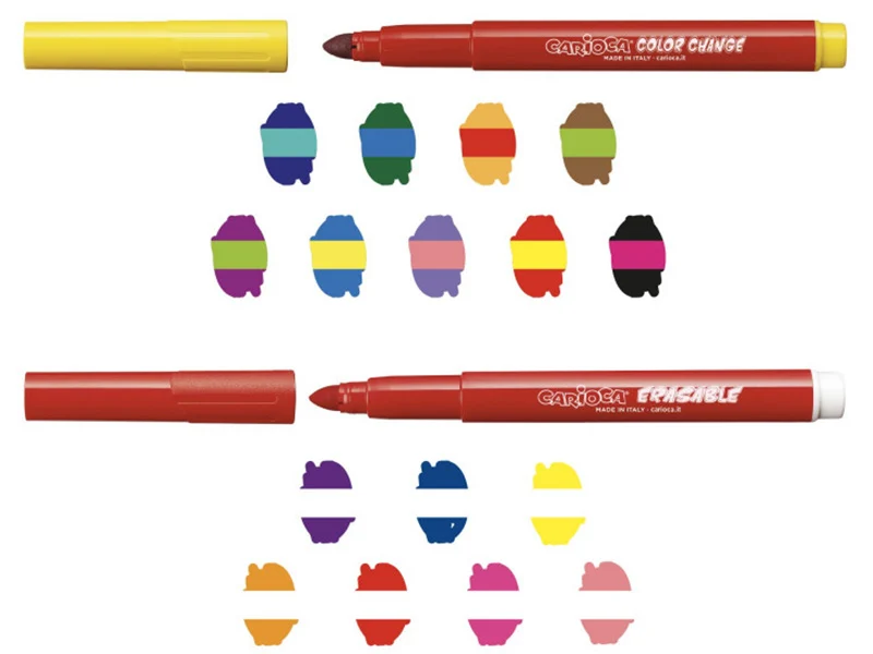 Pochette de 20 feutres à l'encre magique et effaçable - Carioca Magic Erasable & Color Change