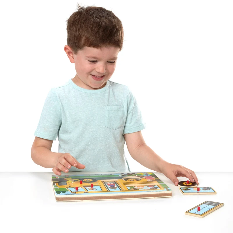 Melissa & Doug The Wheels on the Bus Sound Puzzle 6 Pieces