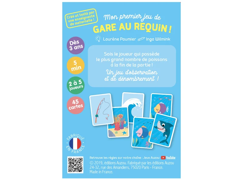 Jeux de cartes – Mon premier jeu de gare au requin ! - Auzou