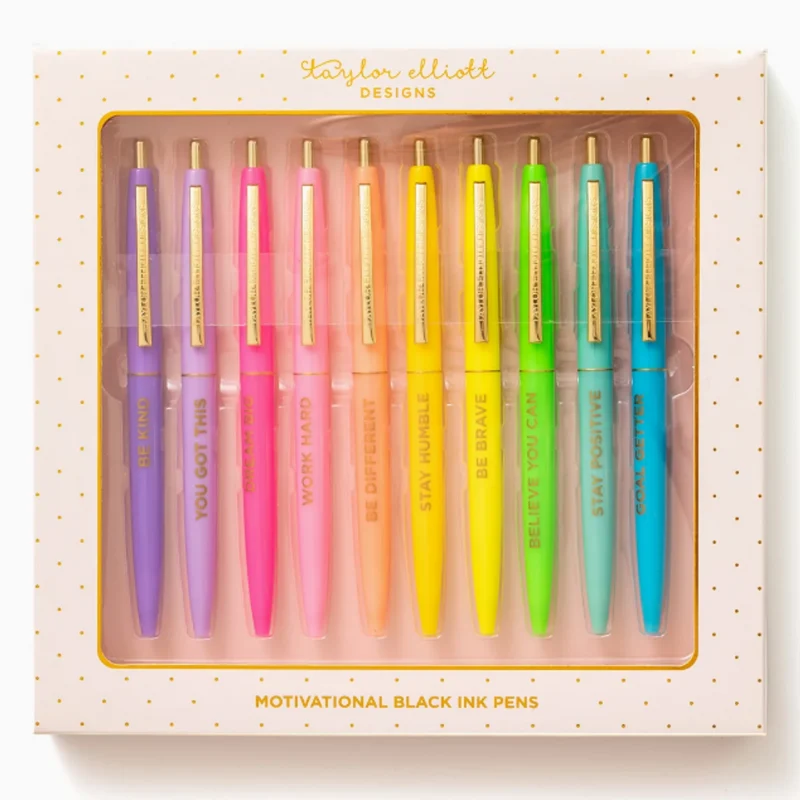 Set of 10 Motivational Pens