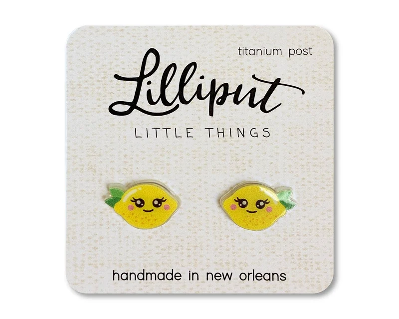 Kawaii Lemon Earrings // Fruit Earrings Lilliput