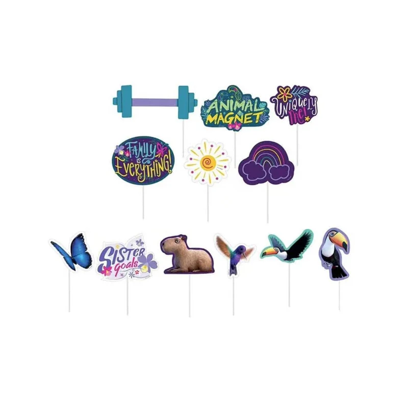 Casa Mágica Birthday Party Photo Booth Props, Encanto Inspired, 12 Count