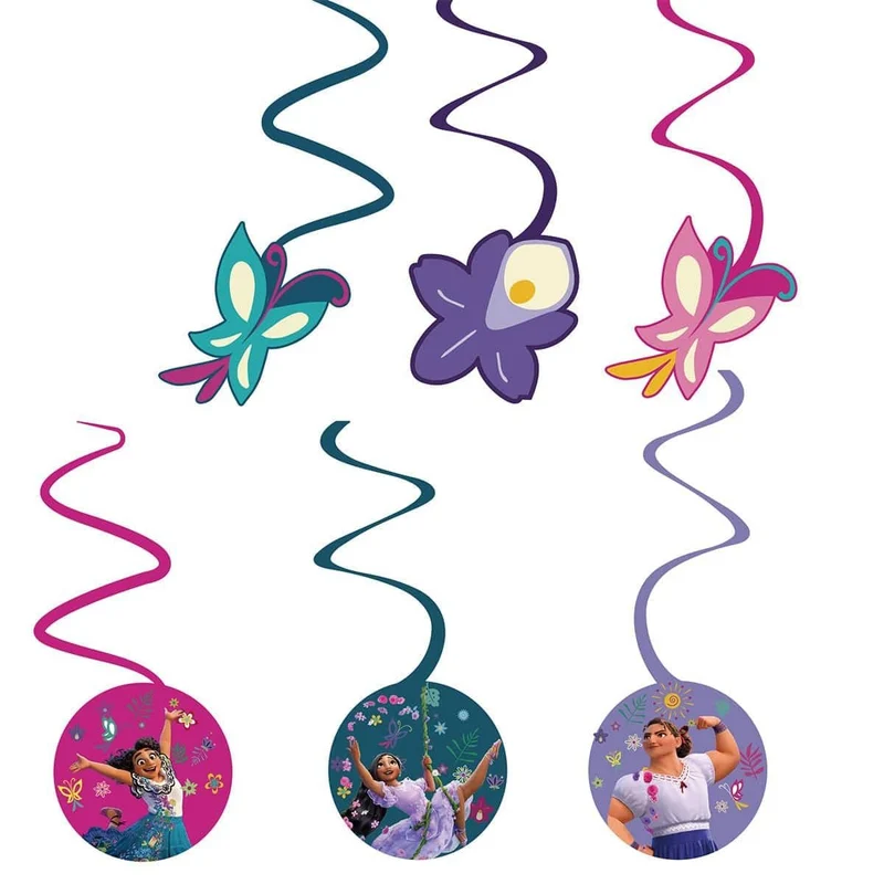 Casa Mágica Birthday Party Swirl Spiral Decorations, Encanto Inspired, 6 Count