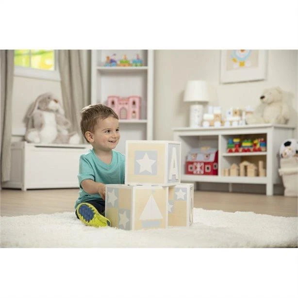 Melissa & Doug Jumbo Wooden ABC-123 Blocks (Neutral) / Blocs géants en bois ABC-123 (neutres) (Montreal, In-Store or Pickup ONLY)