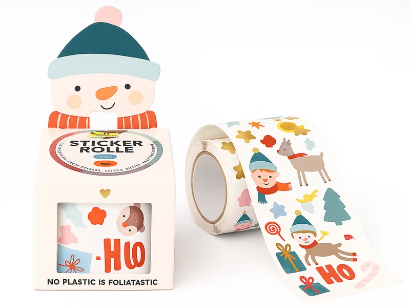 Sticker de noël hiver sur rouleau de 4 mètres