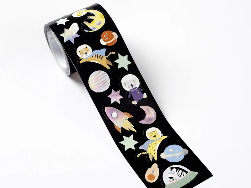 Sticker space safari sur rouleau de 4 mètres