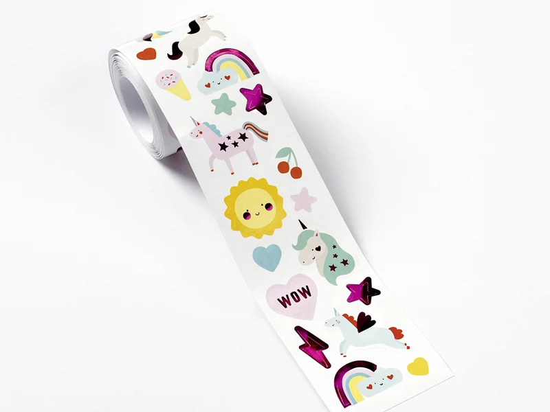 Rouleau de stickers Licorne 4m