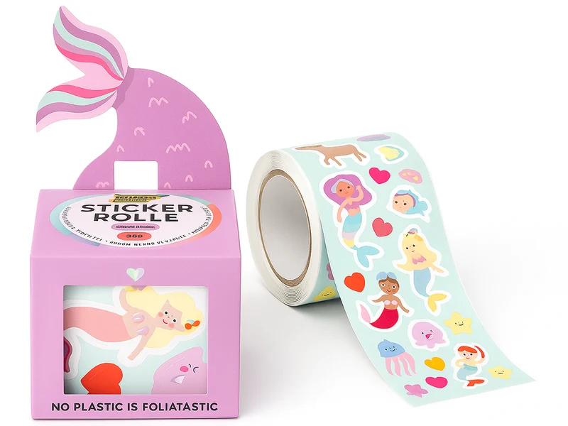 Rouleau de sticker sirènes et monde marin 4m