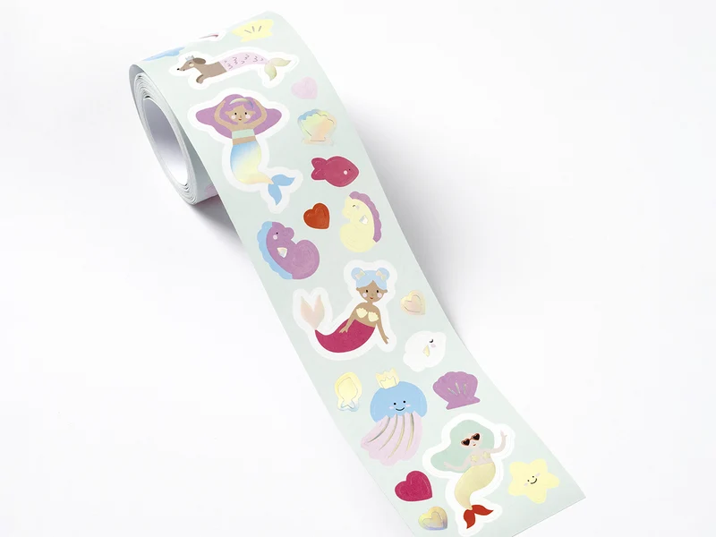 Rouleau de sticker sirènes et monde marin 4m