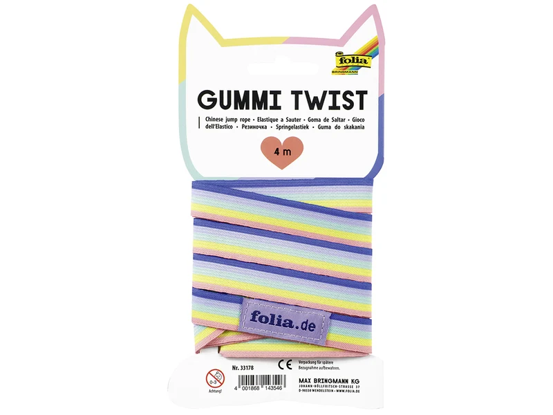 Élastique à sauter arc-en-ciel pour enfant 4m