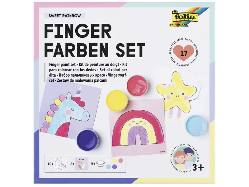 Kit de peinture aux doigts pour enfant - Sweet Rainbow