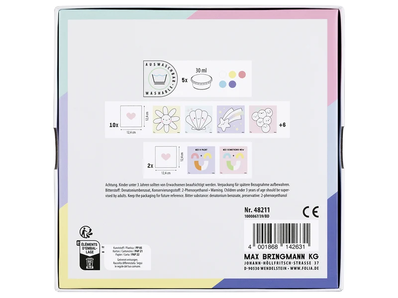 Kit de peinture aux doigts pour enfant - Sweet Rainbow