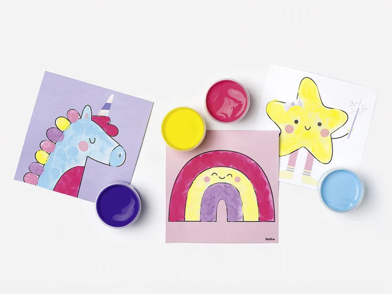 Kit de peinture aux doigts pour enfant - Sweet Rainbow