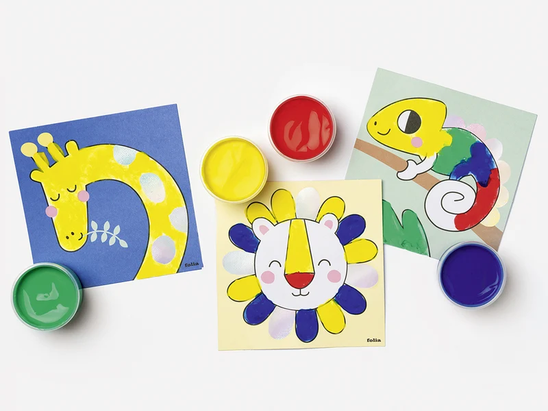 Kit de peinture aux doigts pour enfant - Happy Safari