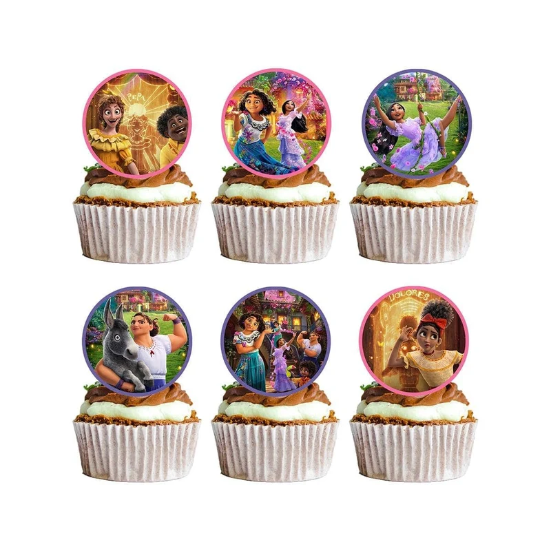 Casa Mágica Birthday Cupcake Toppers, Encanto Inspired, 12 Count