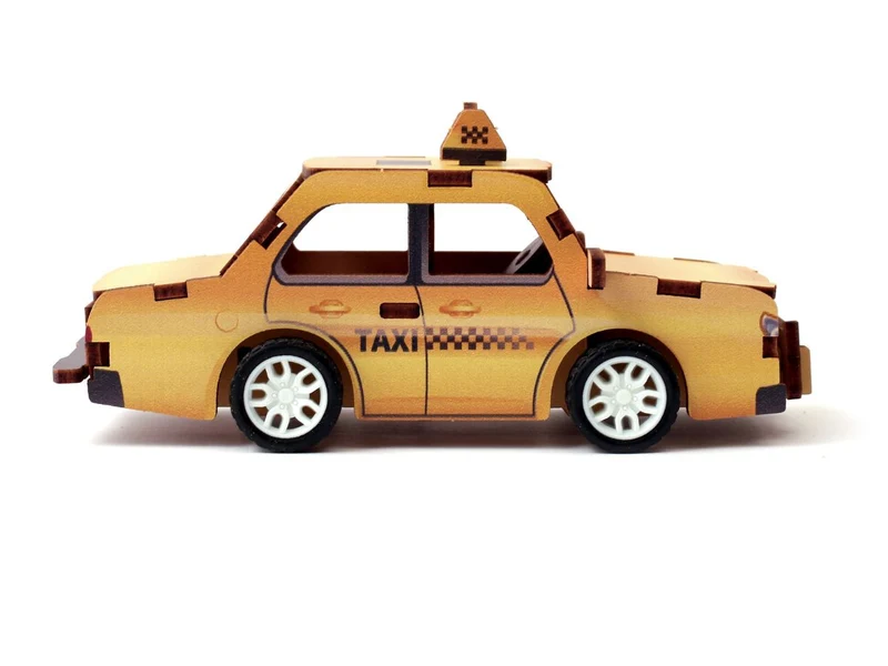 Maquette 3D Bois - Taxi