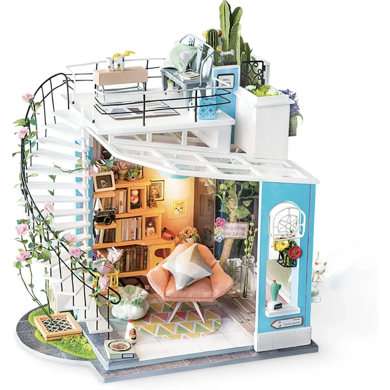 DIY Miniature Dollhouse Kit: Dora's Loft