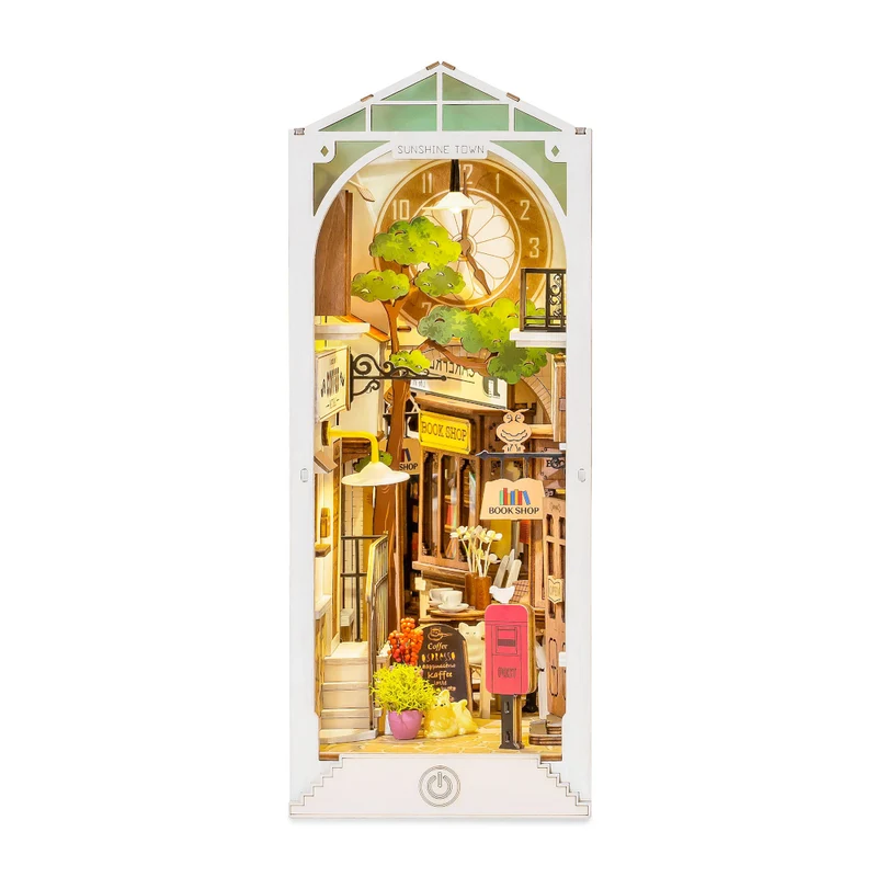 Sunshine Town DIY Bookshelf Diorama Book Nook