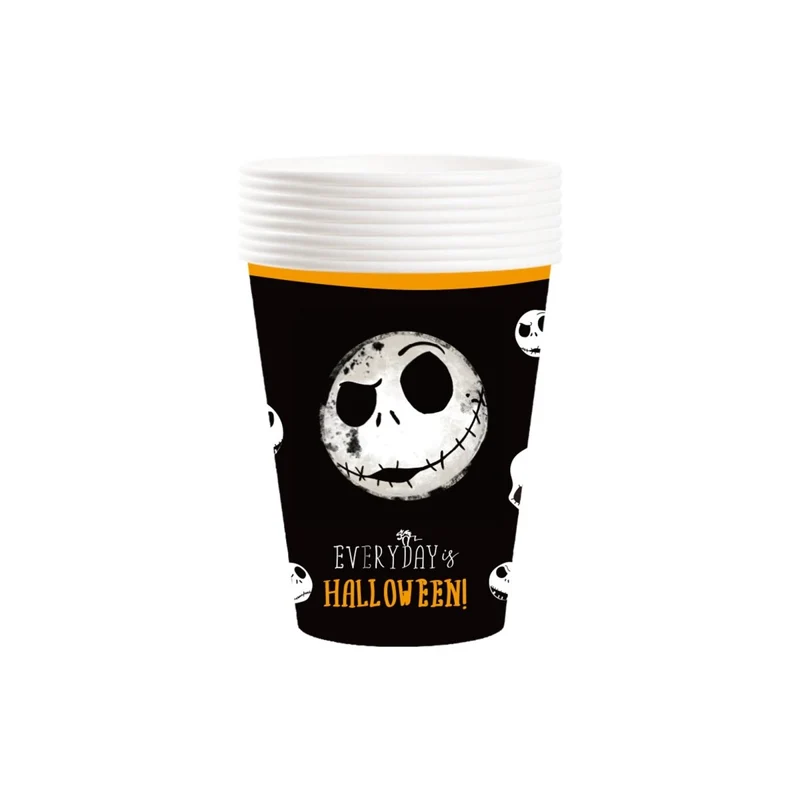 Fright Before Holidays Paper Cups, Nightmare Before Christmas Inspired, 9 Oz, 8 Count