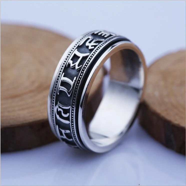 Bague anti-stress argent