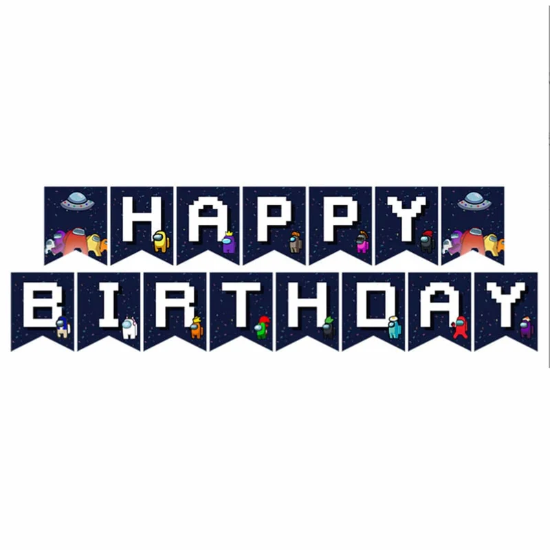 Impostor Happy Birthday Banner, Among Us Inspired, 59 in